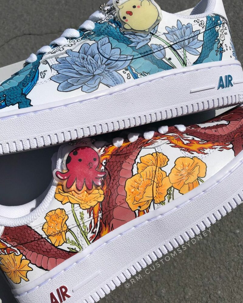 Water x Fire Dragon Air Force 1 Custom