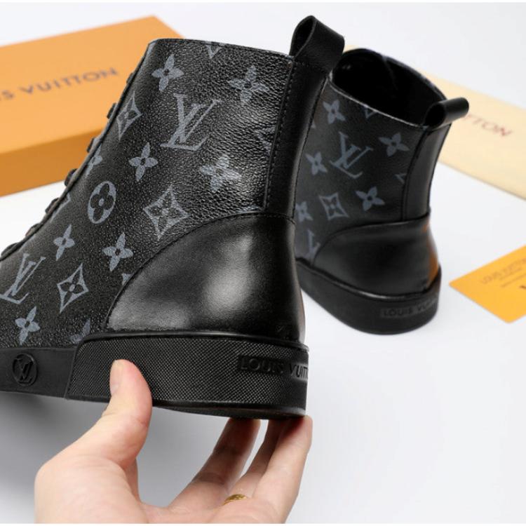 Louis Vuitton High BLnogram Black Boot Sneaker - KingShooz Shop