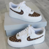 Fashion Luxury Custom LV AF1 Brown Sneaker