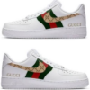 Fashion Luxury Custom Gucci AF1 Green/Red Sneaker