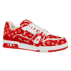 Louis Vuitton Trainer Red Monogram Textile