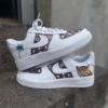 Fashion Luxury Custom LV AF1 Brown Monogram Tiger Sneaker