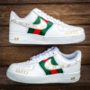 Fashion Luxury Custom Gucci AF1 Green/Red Sneaker