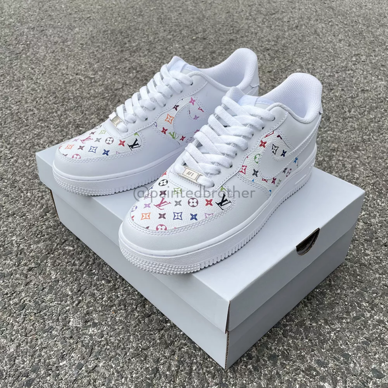 Fashion Luxury Custom LV AF1 Colorfull Sneaker