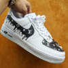 Fashion Luxury Custom LV AF1 Black Drip Sneaker