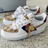 Fashion Luxury Custom Gucci AF1 Brown Sneaker