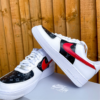 Fashion Luxury Custom LV AF1 Black/Red Sneaker