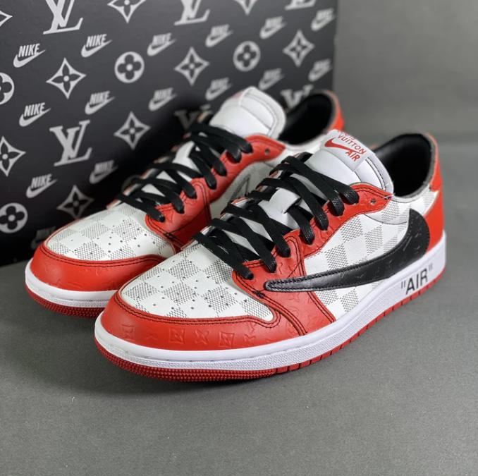 Custom Air Jordan 1 Low Off-White Travis Scott