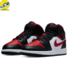 Air Jordan 1 Mid Black Fire Red