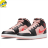 Air Jordan 1 Mid Black Pink Crimson