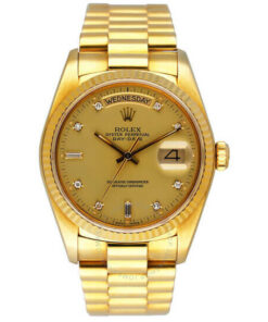 Rolex Day Date Automatic Chronometer Diamond Champagne Dial Men's Watch 36mm