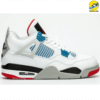 Air Jordan 4 What The White Fire Red-Tech Grey-Military Blue