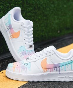 Drip Colorful Air Force 1 Custom, Shoes Sneakers, Custom Air Force 1, Personalized Air Force, Af1 Custom