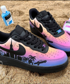 California Love Sunset Custom Air Force 1, Custom Air Force 1, Personalized Air Force, Af1 Custom