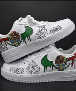 Mexico Flag Air Force 1 Custom, Custom Air Force 1, Personalized Air Force, Af1 Custom