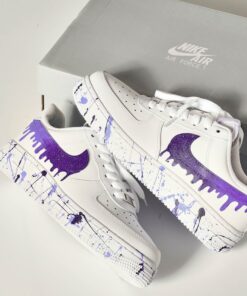 Nike Air Force 1 Custom, HandPainted Purple Drip Custom Nike AF1, Custom Air Force 1, Personalized Air Force, Af1 Custom