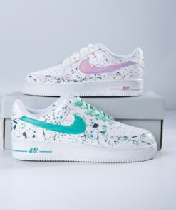 Nike Air Force 1 Custom, HandPainted Gradient Color Splatter Custom Nike AF1