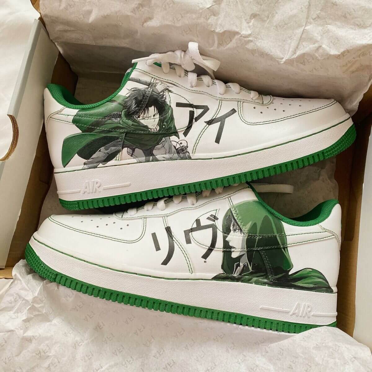 Attack on Titan - Levi Air Force 1 Custom