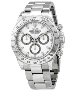 Rolex Cosmograph Daytona White Dial Stainless Steel Oyster Bracelet Automatic Men's Watch 116520WSO 40mm