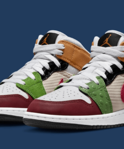 Air Jordan 1 Mid - GS Multi Patchwork