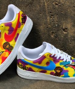 Shark Mouth Camo Air Force 1 Custom, AF1 Custom, Shose