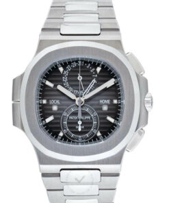 Patek Philippe Nautilus Travel Time Chronograph Black Dial Men's Watch 40 Mm