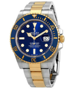 Rolex Submariner Blue Dial Stainless Steel and Yellow Bracelet Automatic Men's Watch BLSO 41mm