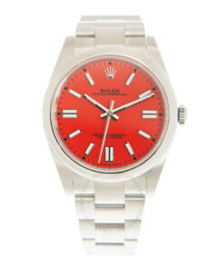 Rolex Oyster Perpetual 41 Automatic Coral Red Dial Men's Watch 41mm