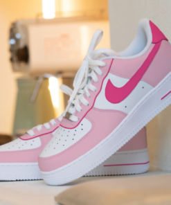 Custom Pink Nike Air Force 1, HandPainted Pink Custom Nike AF1 Sneakers, Custom Air Force 1, Personalized Air Force, Af1 Custom