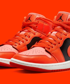 Air Jordan 1 Mid - Orange Black