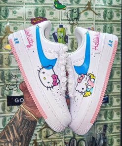 Blue Pink Kitty Custom Air Force 1