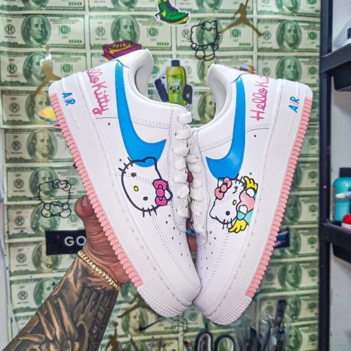 Blue Pink Kitty Custom Air Force 1