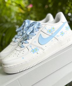 Blue Flowers Custom Air Force 1