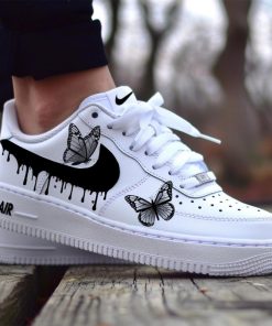 Drip Swoosh Butterfiles Custom Air Force 1