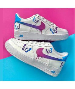 Butterflies Swoosh Drip Custom Air Force 1