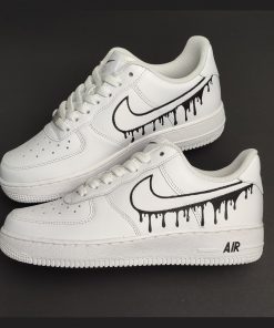 Dripping Swoosh Outline Custom Air Force 1