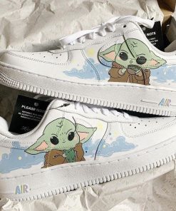 Baby Yoda Painted Custom Air Force 1