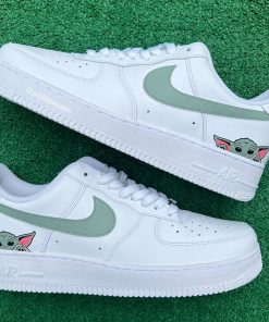 Baby Yoda Green Custom Air Force 1