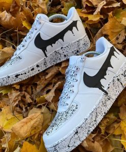 Black Drip Splatter Custom Air Force 1