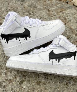 Black Drip Simple Custom Air Force 1