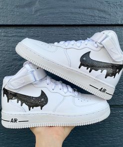 Black Drip Galaxy Custom Air Force 1