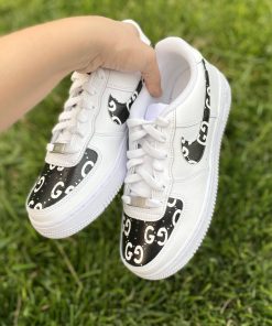 Black and White Gucci Custom Air Force 1