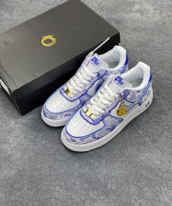 Blue White Dragon Custom Air Force 1