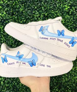 Blue Multi Butterflies Custom Air Force 1