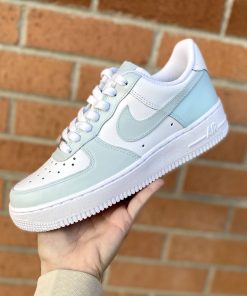 Blue and Gray Print Custom Air Force 1