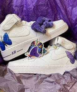 Blue and Purple Single Monarch Custom Air Force 1