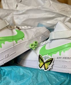 Bright Lime Green Drip Custom Air Force 1