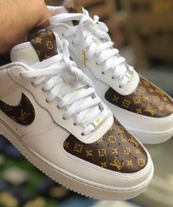 Brown LV Custom Air Force 1