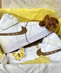 Brown Swoosh Check Custom Air Force 1