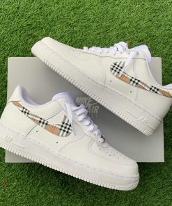 Burberry Swoosh Design Custom Air Force 1